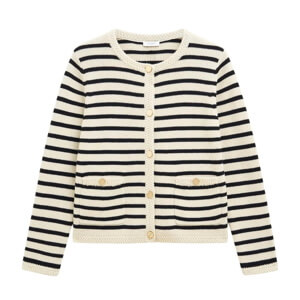 Hobbs London Simona Wool Blend Striped Knitted Jacket